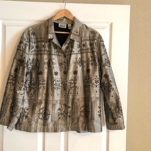 Chico’s Silk Beaded jacket